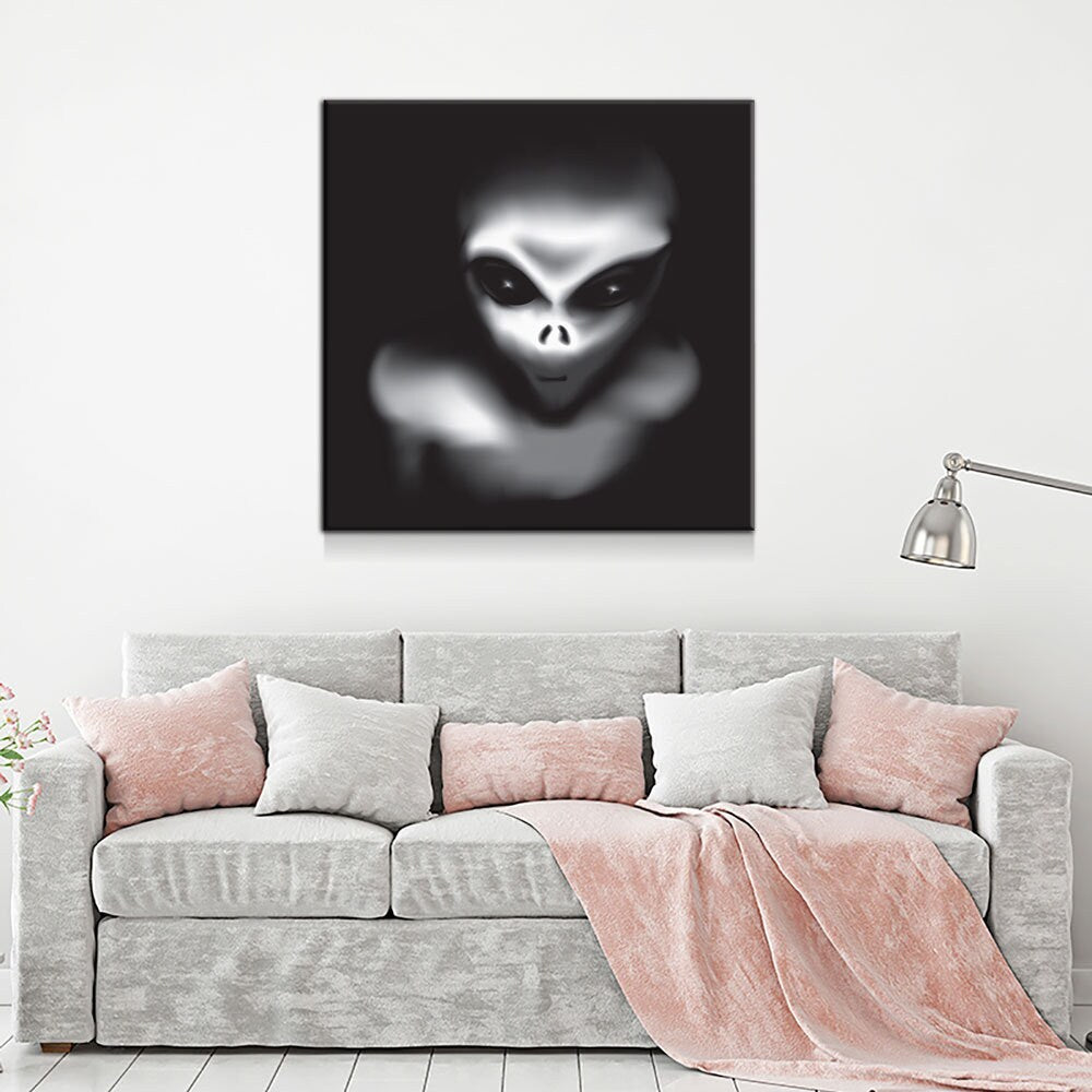 Aliens Among Us Canvas Wall Art – UFO & Extraterrestrial Decor - Royal Crown Pro