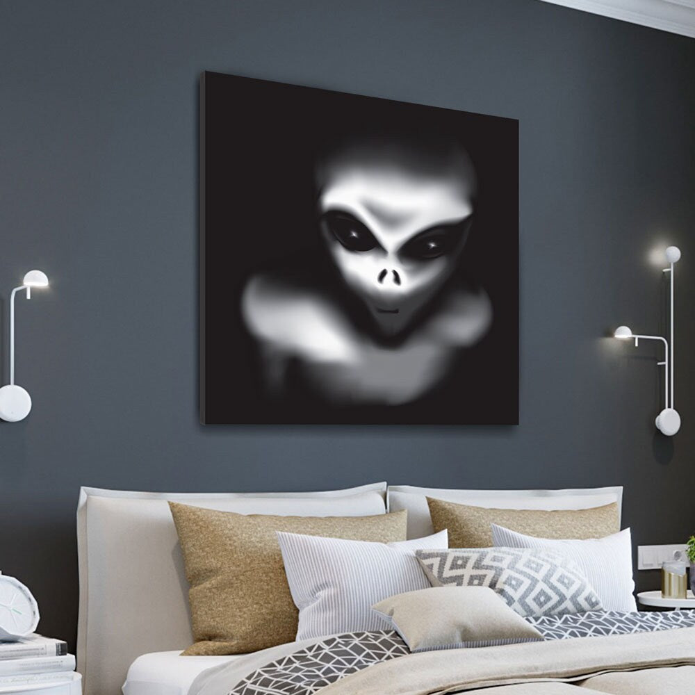 Aliens Among Us Canvas Wall Art – UFO & Extraterrestrial Decor - Royal Crown Pro
