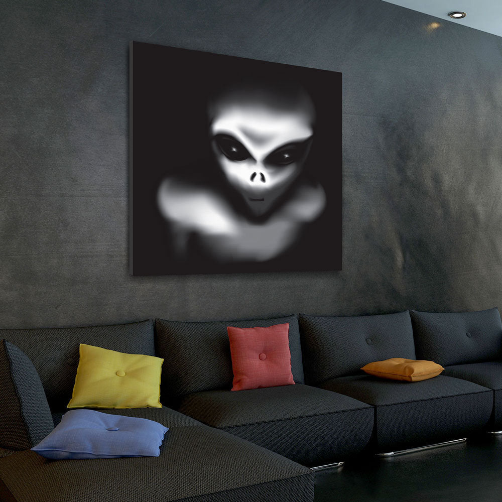 Aliens Among Us Canvas Wall Art – UFO & Extraterrestrial Decor - Royal Crown Pro