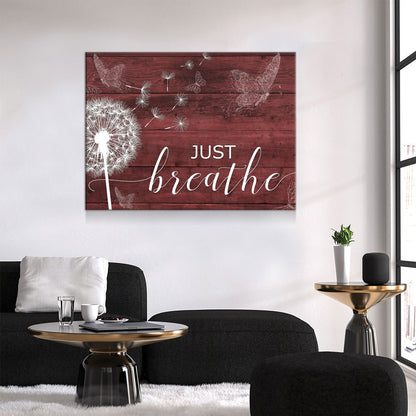 Just Breathe Canvas Wall Art, Inspirational Wall Art, Romantic Wall Art, Anniversary Gift, Couples Gift, Wedding Gift, Bedroom Decor - Royal Crown Pro