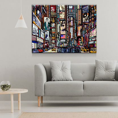 New York City Times Square Canvas Wall Art – Modern NYC Decor - Royal Crown Pro