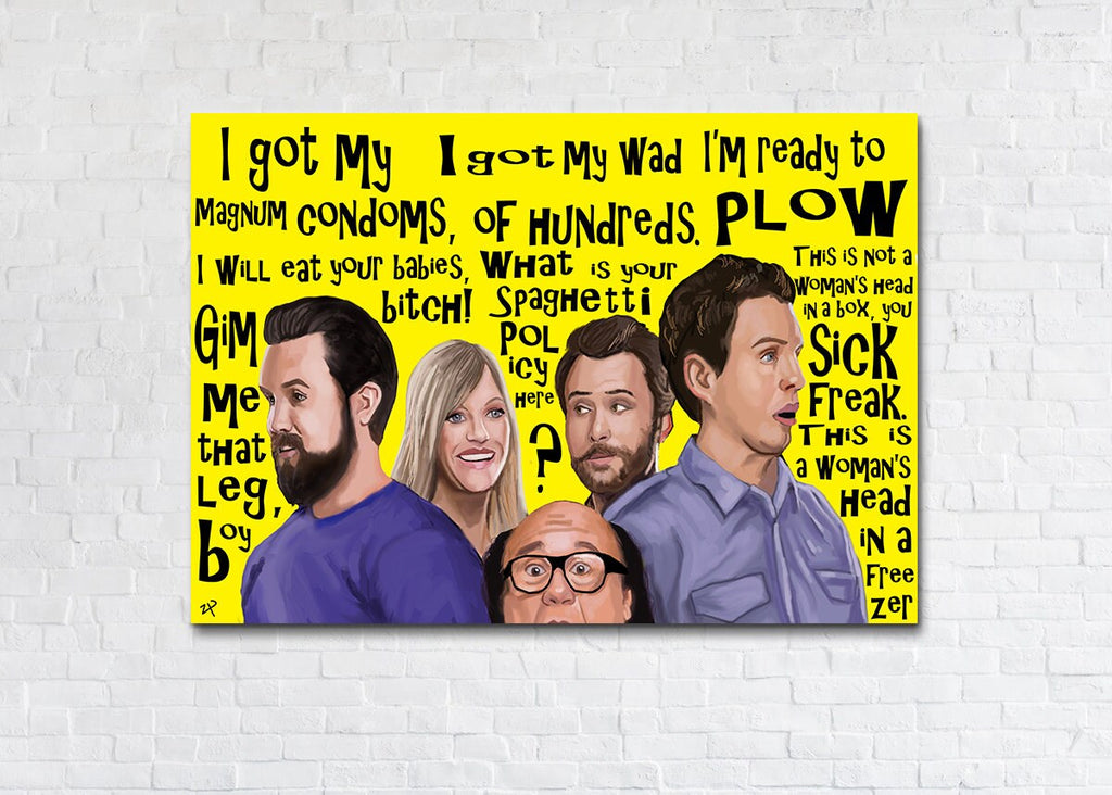 Always Sunny In Philadelphia Canvas Wall Art, Funny Sunny Quotes, Always Sunny, Home Decor, Danny Devito - Royal Crown Pro