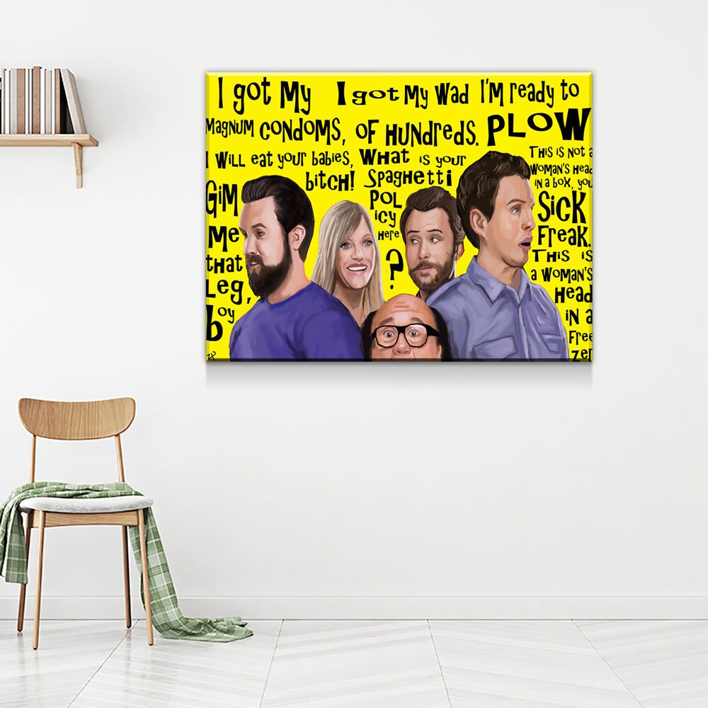 Always Sunny In Philadelphia Canvas Wall Art, Funny Sunny Quotes, Always Sunny, Home Decor, Danny Devito - Royal Crown Pro