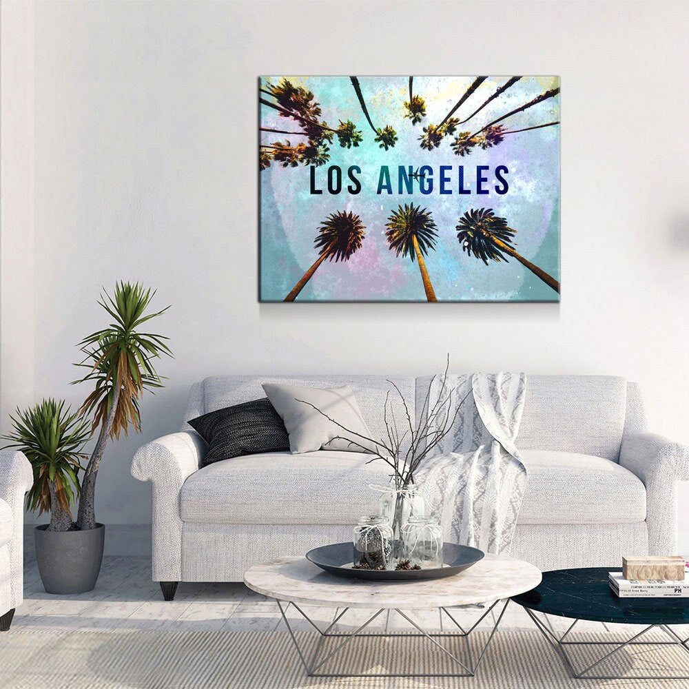 Los Angeles Canvas Wall Art, California Decor, Los Angeles Art, LA Wall Art, LA Decor - Royal Crown Pro