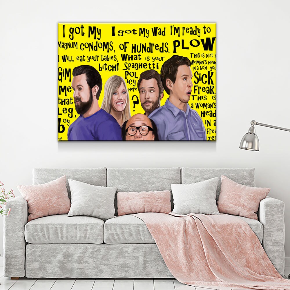 Always Sunny In Philadelphia Canvas Wall Art, Funny Sunny Quotes, Always Sunny, Home Decor, Danny Devito - Royal Crown Pro