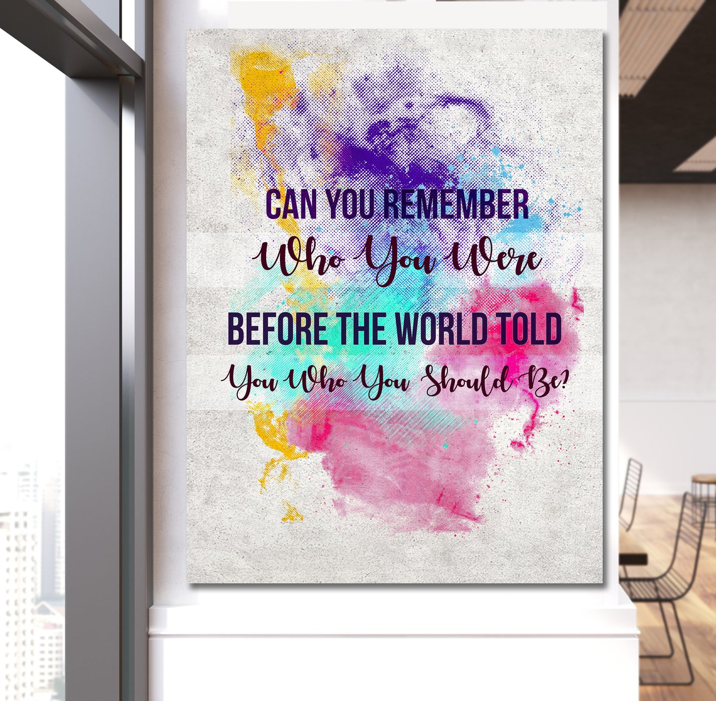 Can You Remember Who You Were Before The World Told You Who You Should Be Canvas Wall Art - Royal Crown Pro