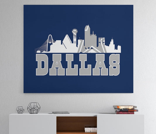 Dallas Texas Canvas Wall Art, Home Decor, Dallas Art, Dallas Texas, Dallas Decor - Royal Crown Pro