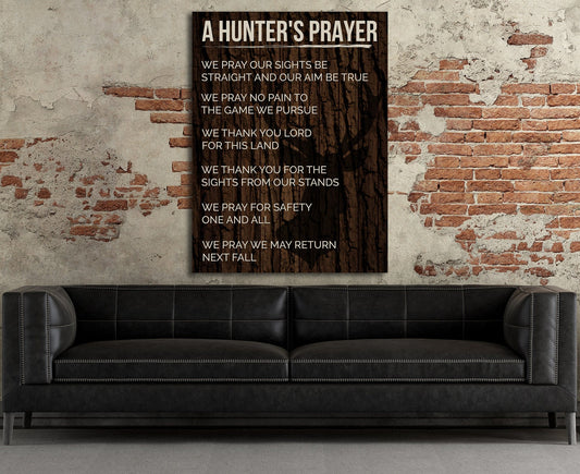 A Hunters Prayer, Canvas Wall Art, Home Decor, Hunting, Hunt, Bow Hunting, Deer Hunting, Hunting Gift - Royal Crown Pro