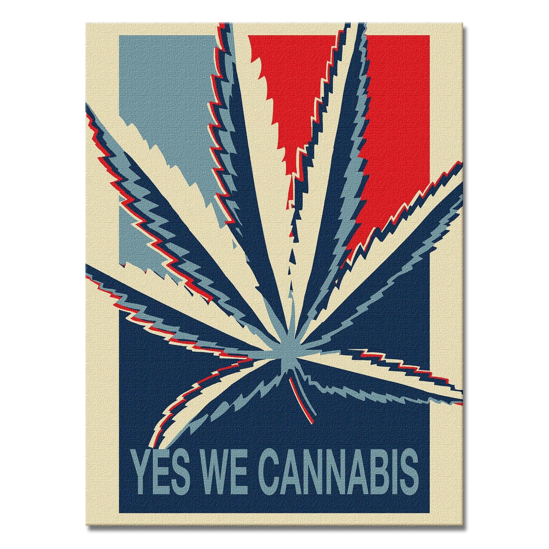 Yes We Cannabis Canvas Wall Art, Dorm Room Wall Decor, Dorm Decor, Home Decor, Cannabis, Weed - Royal Crown Pro