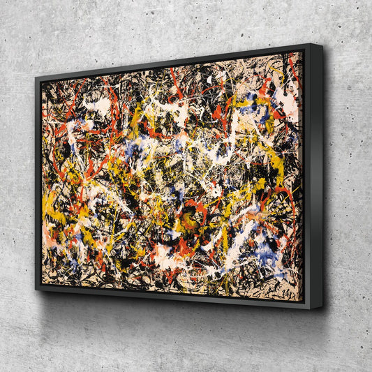 Convergence Abstract Canvas Print, Modern Wall Decor, Jackson Pollock Style Wall Art, Abstract Decor, Abstract Expressionism - Royal Crown Pro