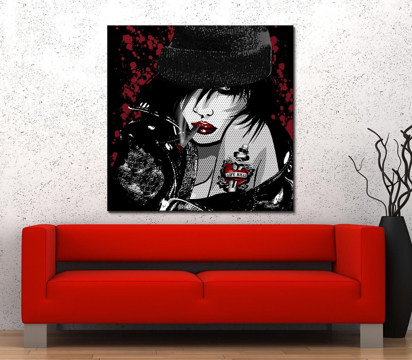 Toxic Girl Canvas Wall Art, Pop Art Decor, Club Art, Pop Culture Art - Royal Crown Pro