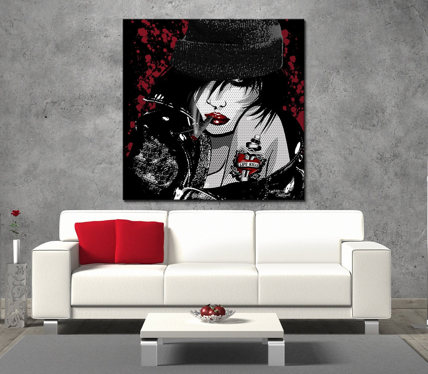 Toxic Girl Canvas Wall Art, Pop Art Decor, Club Art, Pop Culture Art - Royal Crown Pro