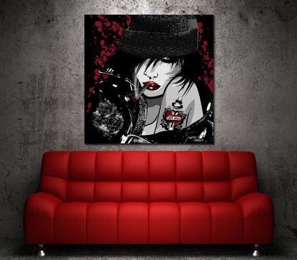 Toxic Girl Canvas Wall Art, Pop Art Decor, Club Art, Pop Culture Art - Royal Crown Pro