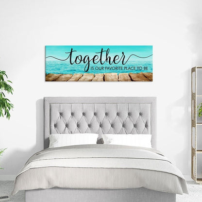 Together Is Our Favorite Place To Be Canvas Wall Art, Couples, Wedding Gift, Above The Bed Wall Art, Anniversary Gifts, Housewarming Gift - Royal Crown Pro