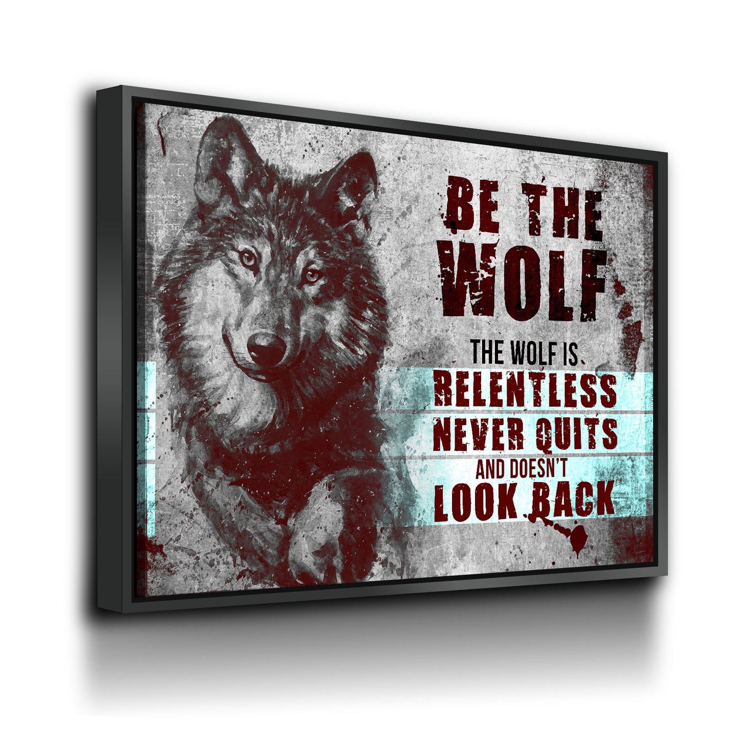 Be The Wolf Motivational Canvas Wall Art, Abstract Art, Motivational Wall Art, Home Decor, Wall Art, Motivational Wall Decor - Royal Crown Pro