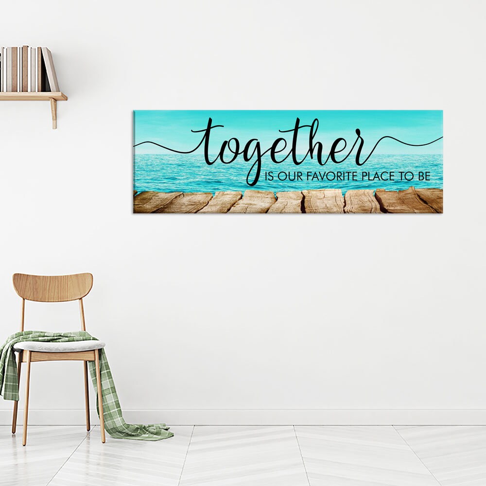 Together Is Our Favorite Place To Be Canvas Wall Art, Couples, Wedding Gift, Above The Bed Wall Art, Anniversary Gifts, Housewarming Gift - Royal Crown Pro