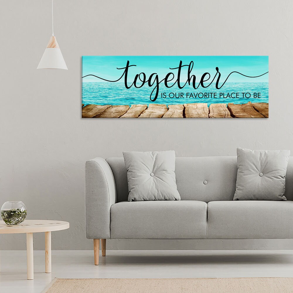 Together Is Our Favorite Place To Be Canvas Wall Art, Couples, Wedding Gift, Above The Bed Wall Art, Anniversary Gifts, Housewarming Gift - Royal Crown Pro