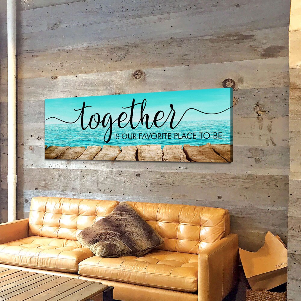 Together Is Our Favorite Place To Be Canvas Wall Art, Couples, Wedding Gift, Above The Bed Wall Art, Anniversary Gifts, Housewarming Gift - Royal Crown Pro