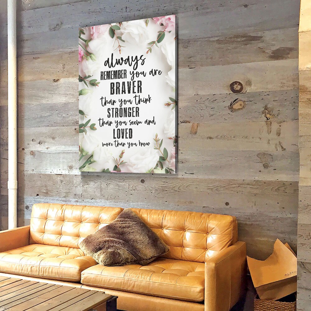 Always Remember You Are Loved Canvas Wall Art, Inspirational Decor, Inspirational Quotes - Royal Crown Pro