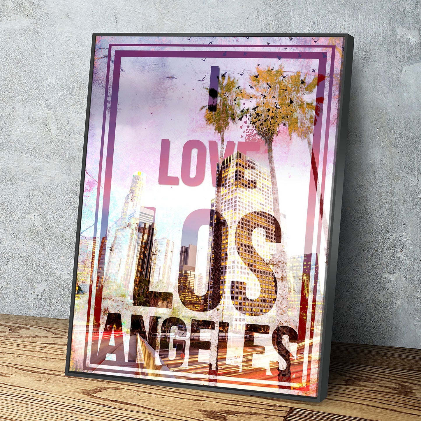 I Love Los Angeles Canvas Wall Art, California Decor, Los Angeles Art, LA Wall Art, LA Decor, Office Decor - Royal Crown Pro