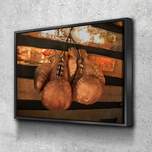 Boxing Gloves Vintage Canvas Wall Art, Boxing Art, Boxing Decor, Gym Decor, Boxer Art, MMA - Royal Crown Pro