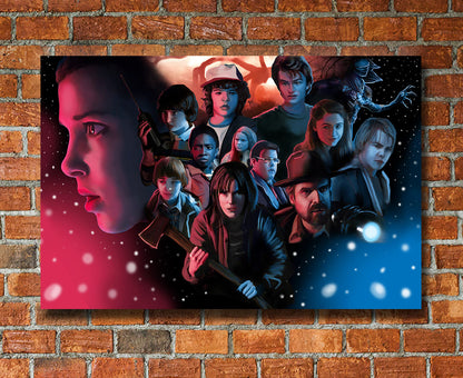 Stranger Things Crew Canvas Wall Art - Royal Crown Pro