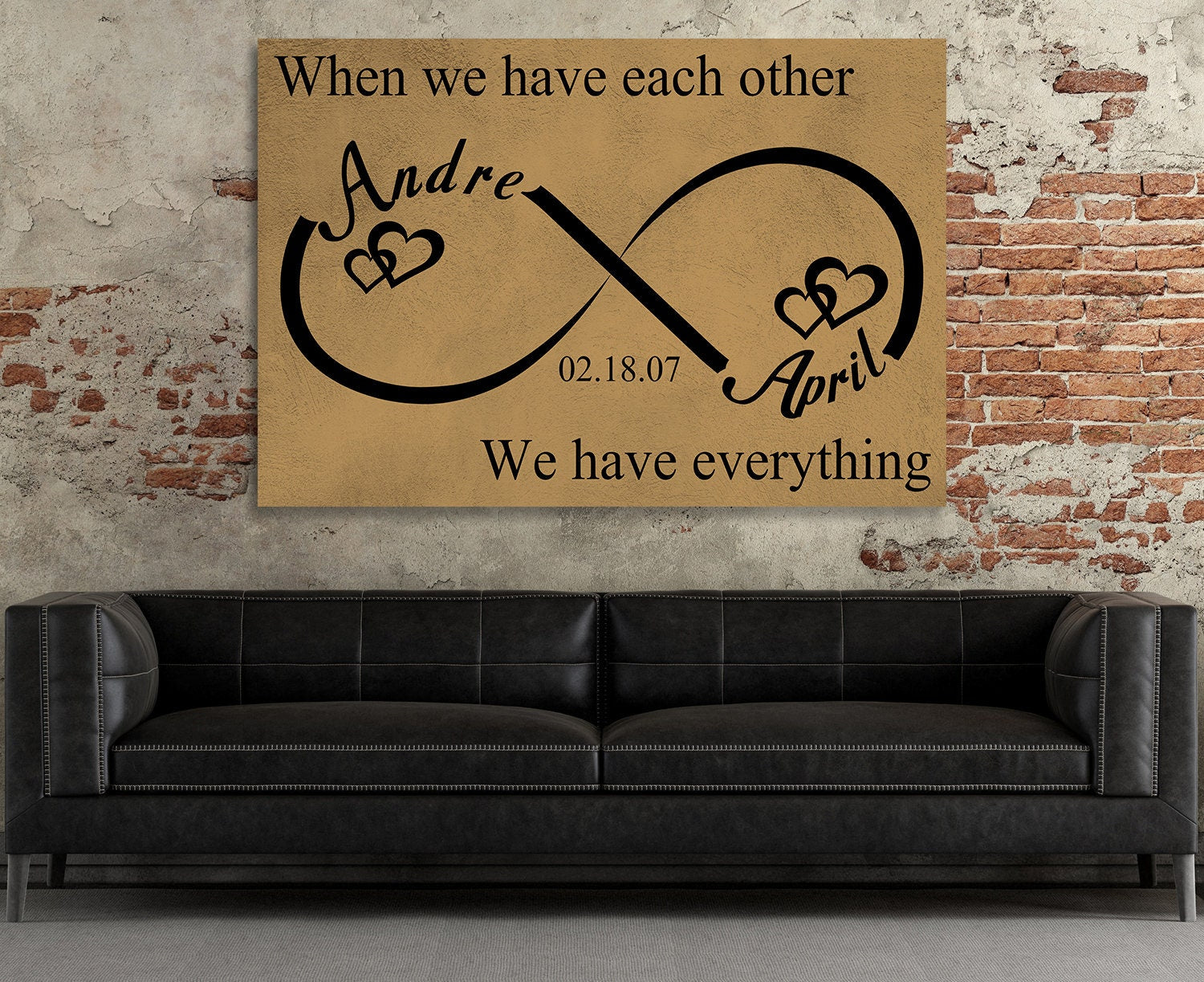 Personalized When We Have Each Other Canvas Wall Art, Infinity Love, Romantic Wall Art, Anniversary Gift, Couples Gift, Wedding Gift - Royal Crown Pro