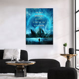 The Only Impossible Journey Canvas Wall Art, Motivational Wall Art, Inspirational Decor, Office Art, Home Office Decor - Royal Crown Pro