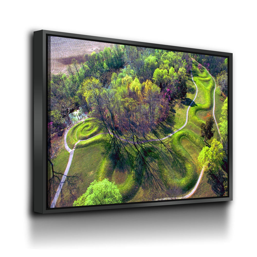 The Great Serpent Mound Canvas Wall Art, American Indian Decor, Ohio Earthworks Art, Adena Culture, Fort Ancient Culture - Royal Crown Pro