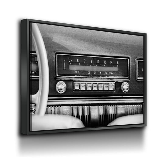 Retro Car Radio Canvas Wall Art, Vintage Car Radio, Old Cars Print, Vintage Car Print, Old Car Radio - Royal Crown Pro