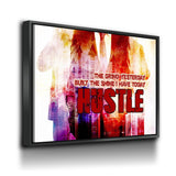 The Grind Yesterday Built The Shine I Have Today Hustle Canvas Wall Art, Motivational Decor, Office Decor, Success Quotes - Royal Crown Pro