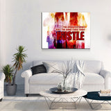 The Grind Yesterday Built The Shine I Have Today Hustle Canvas Wall Art, Motivational Decor, Office Decor, Success Quotes - Royal Crown Pro