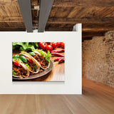 Tacos Canvas Wall Art, Taco Restaurant Decor, Mexican Restaurant Decor, Spicy Taco Print, Taqueria Decor, Tex-Mex Art - Royal Crown Pro