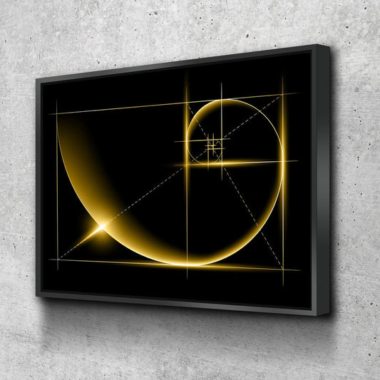 Fibonacci Canvas Wall Art, The Golden Ratio Wall Art, Minimalist Decor, Golden Ratio Canvas, Fibonacci Wall Art, Fibonacci Spiral - Royal Crown Pro