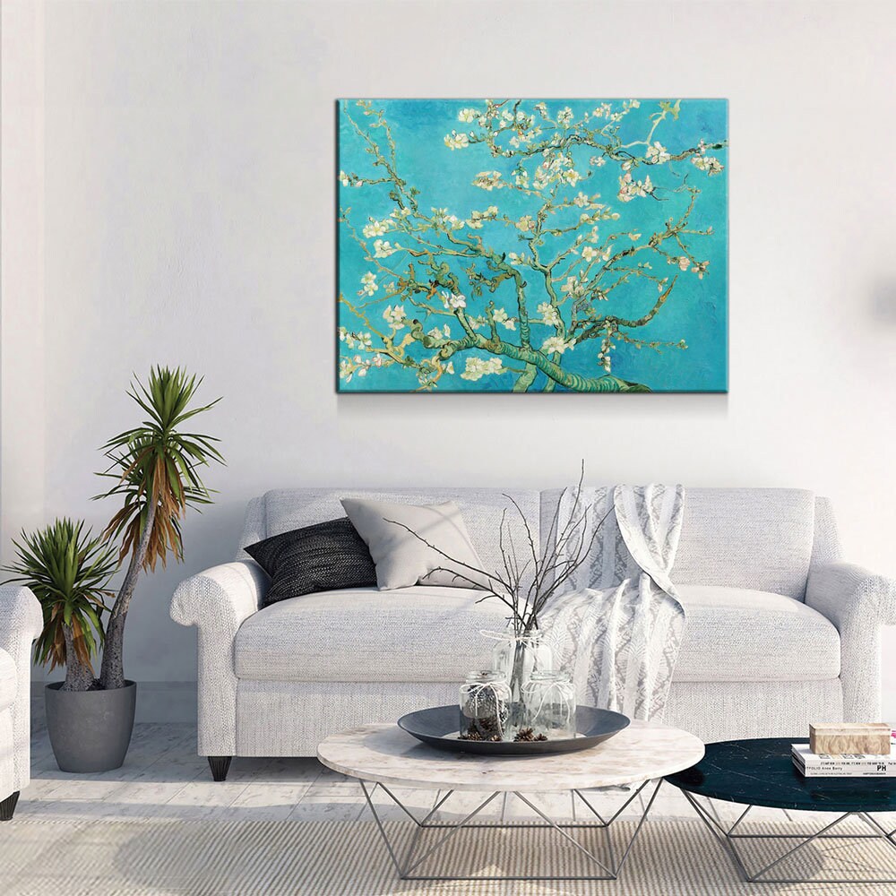 Vincent Van Gogh Almond Blossom Canvas Wall Art, Vincent Van Gogh Art Print, Almond Blossom Print, 1890 Vintage Art Print, Japanese Ukiyo-e - Royal Crown Pro