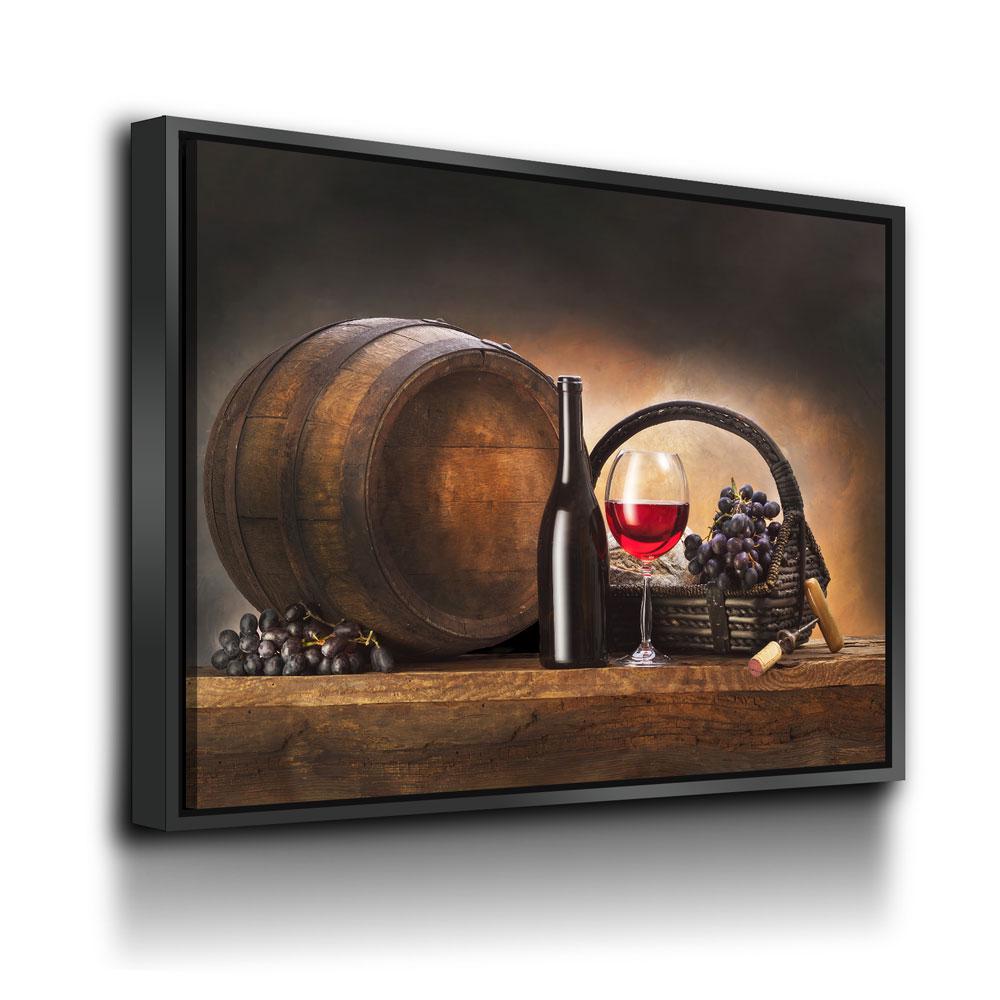 Red Wine & Barrel Canvas Wall Art, Red Wine Decor, Wine Gift, Wine Art Decor, Wine Art For Walls, Dining Room Decor, Wine Lovers, Wine Gift - Royal Crown Pro