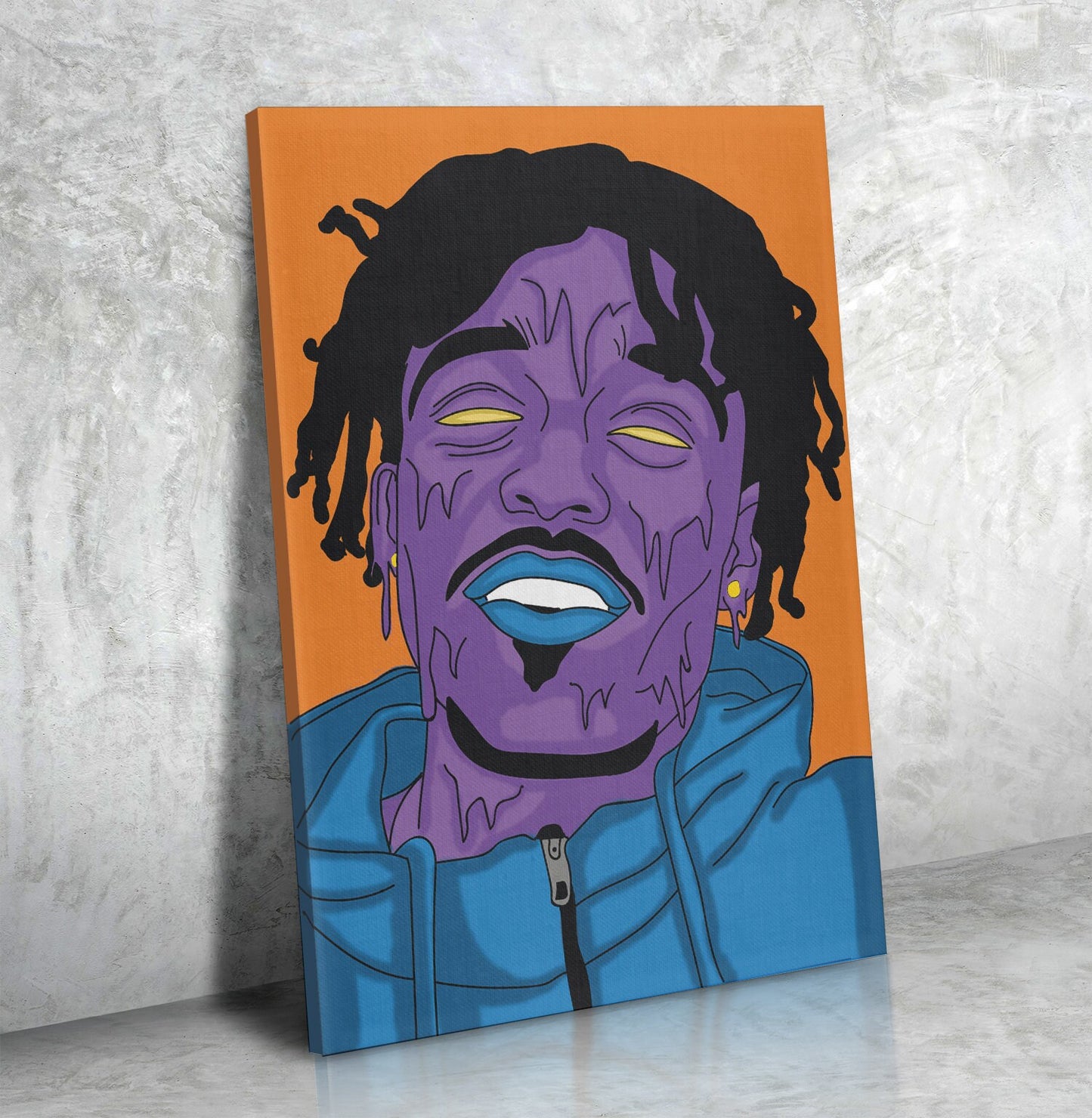 Lil Uzi Canvas Wall Art, Hip Hop Trap Decor, Lil Uzi Art, Pop Art, Music Decor, Rap Artist, Street Art - Royal Crown Pro