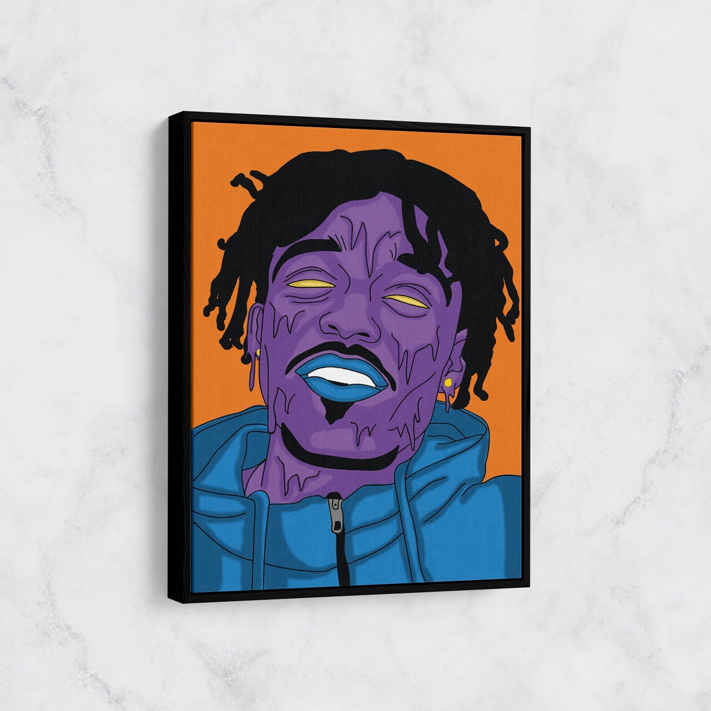 Lil Uzi Canvas Wall Art, Hip Hop Trap Decor, Lil Uzi Art, Pop Art, Music Decor, Rap Artist, Street Art - Royal Crown Pro