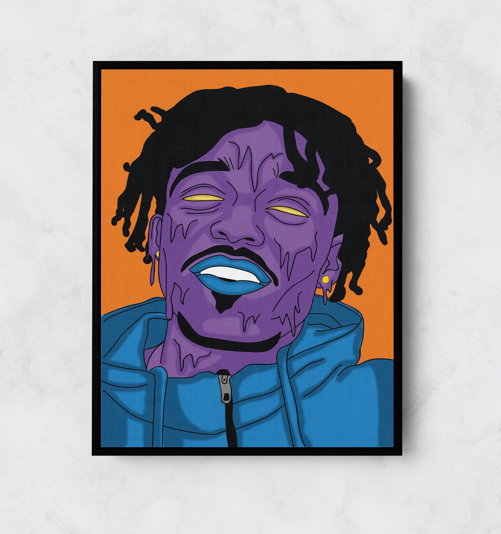Lil Uzi Canvas Wall Art, Hip Hop Trap Decor, Lil Uzi Art, Pop Art, Music Decor, Rap Artist, Street Art - Royal Crown Pro