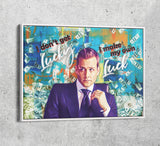 I Don't Get Lucky I Make My Own Luck Canvas Wall Art, Harvey Specter Quote, Motivational Decor, Inspirational Quote, Hustle Quote - Royal Crown Pro