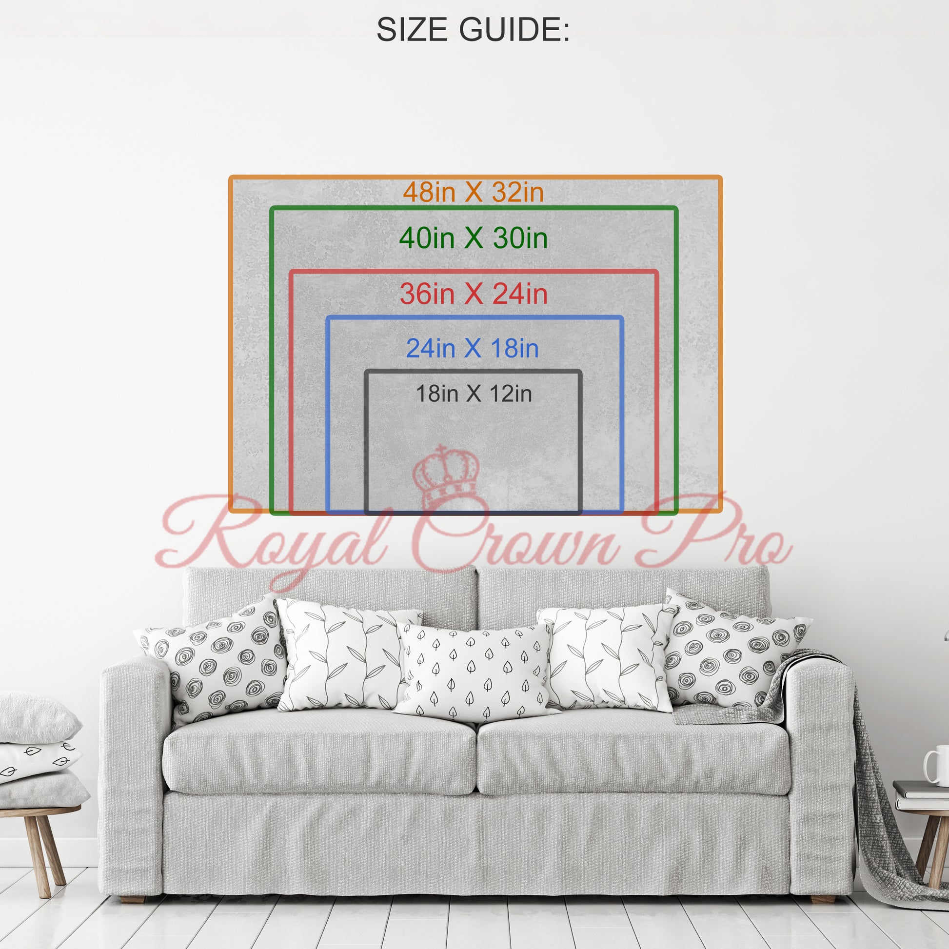 Success Canvas Wall Art, See Your Goal, Understand The Obstacles, Success Quotes, Motivational Wall Art - Royal Crown Pro