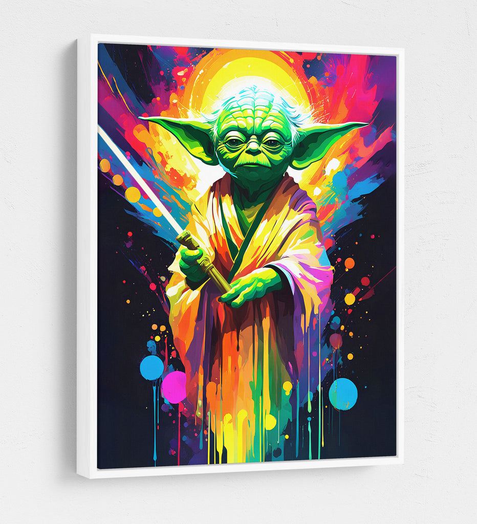 Yoda One Canvas Wall Art, Abstract Yoda - Royal Crown Pro