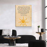 Waking Up This Morning I Smile Canvas Wall Art, Thich Nhat Hanh Quote, Meditation Wall Art, Motivational Quote, Spiritual Wall Decor, Zen - Royal Crown Pro