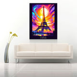 Paris City Of Light Canvas Canvas Wall Art, Abstract Paris Print, Paris Art, Paris France Decor - Royal Crown Pro