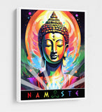 Namaste Canvas Wall Art, Abstract Namaste Print, Namaste Decor, Vibrant Namaste Art, Sanskrit, Affirmation Of Unity, Equality & Oneness - Royal Crown Pro