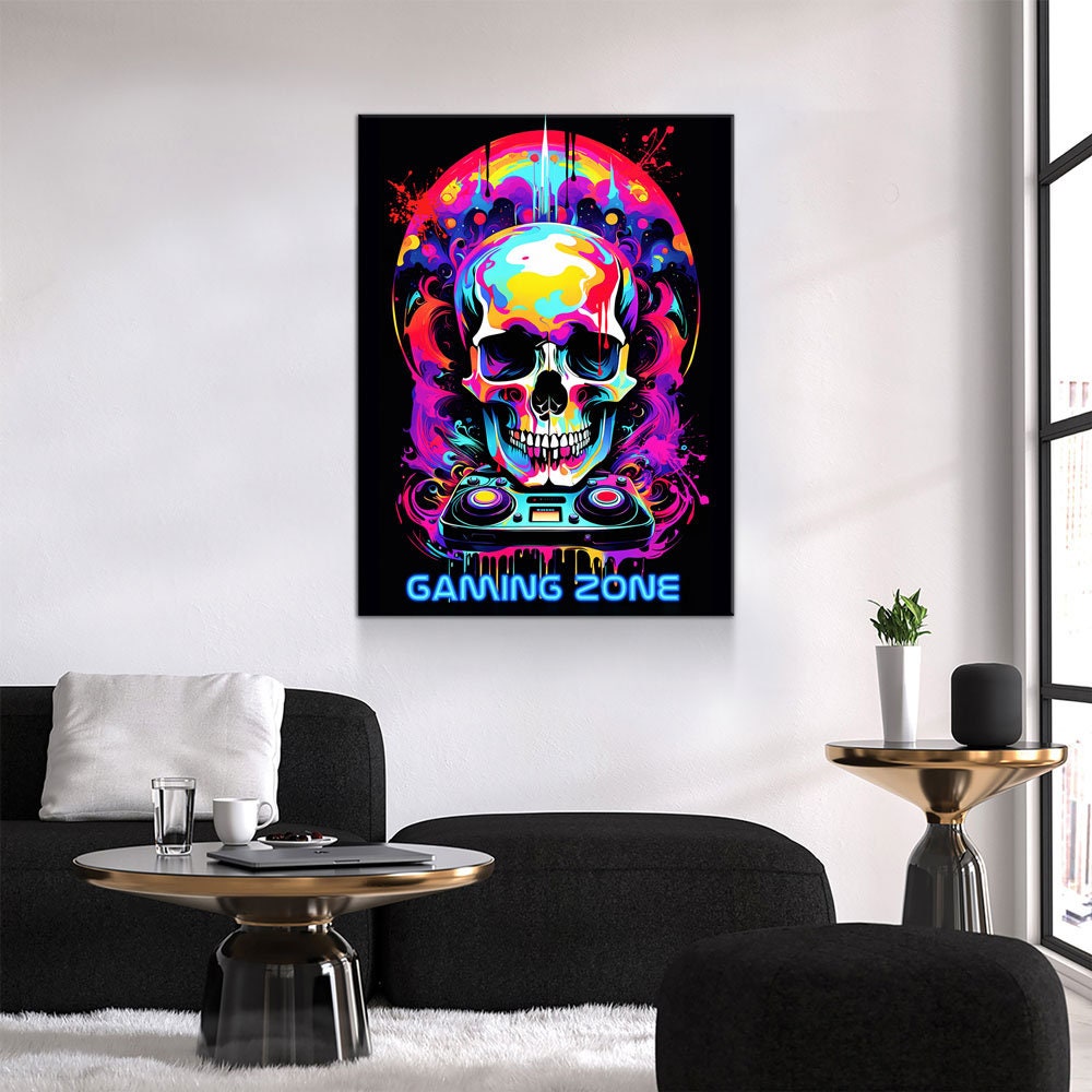 Gaming Zone Canvas Wall Art, Gamers Decor Perfect for A Game Room Or Dorm, Gaming Zone Decor, Teenage Decor, Gamers Print - Royal Crown Pro