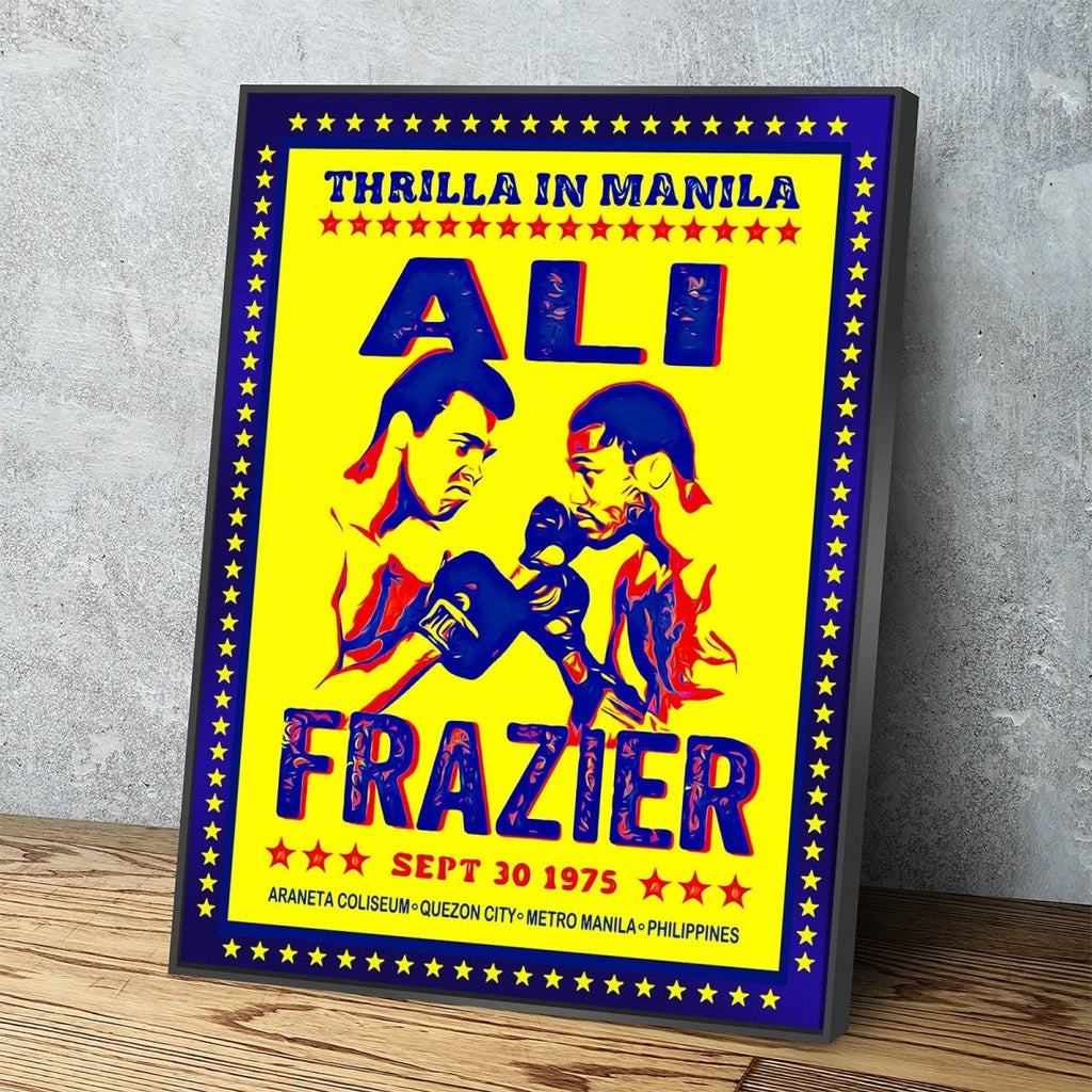 Ali Frazier Fight Night Canvas Wall Art, Thrilla In Manila - Royal Crown Pro