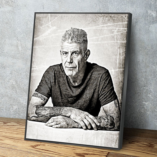 Anthony Bourdain Canvas Wall Art - Royal Crown Pro