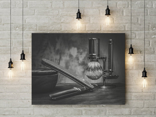 Barber Shop Decor B&W Canvas Wall Art, Barber Shop Decorating, Barber Decor - Royal Crown Pro