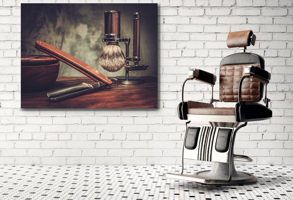 Barber Shop Vintage Canvas Wall Art, Barber Shop Decor - Royal Crown Pro